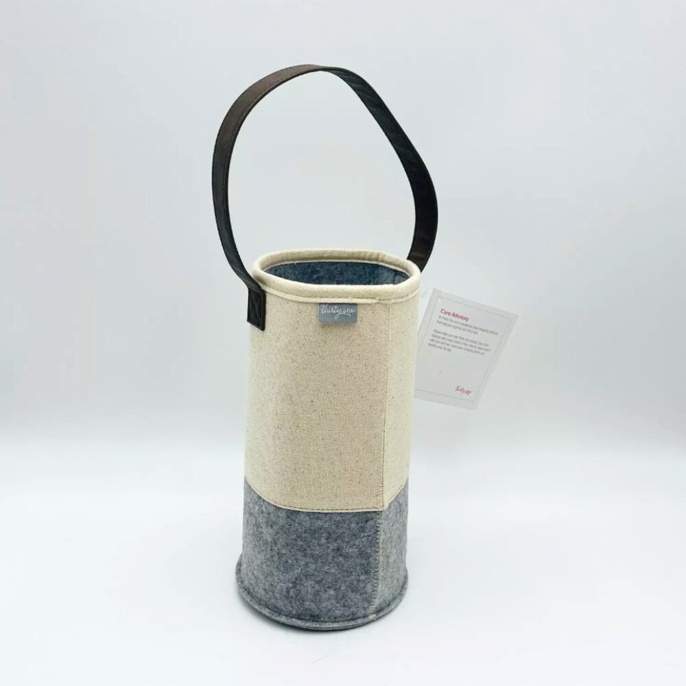 Thirty-One Felt and Canvas Wine gift bag/mini tote - New In Package